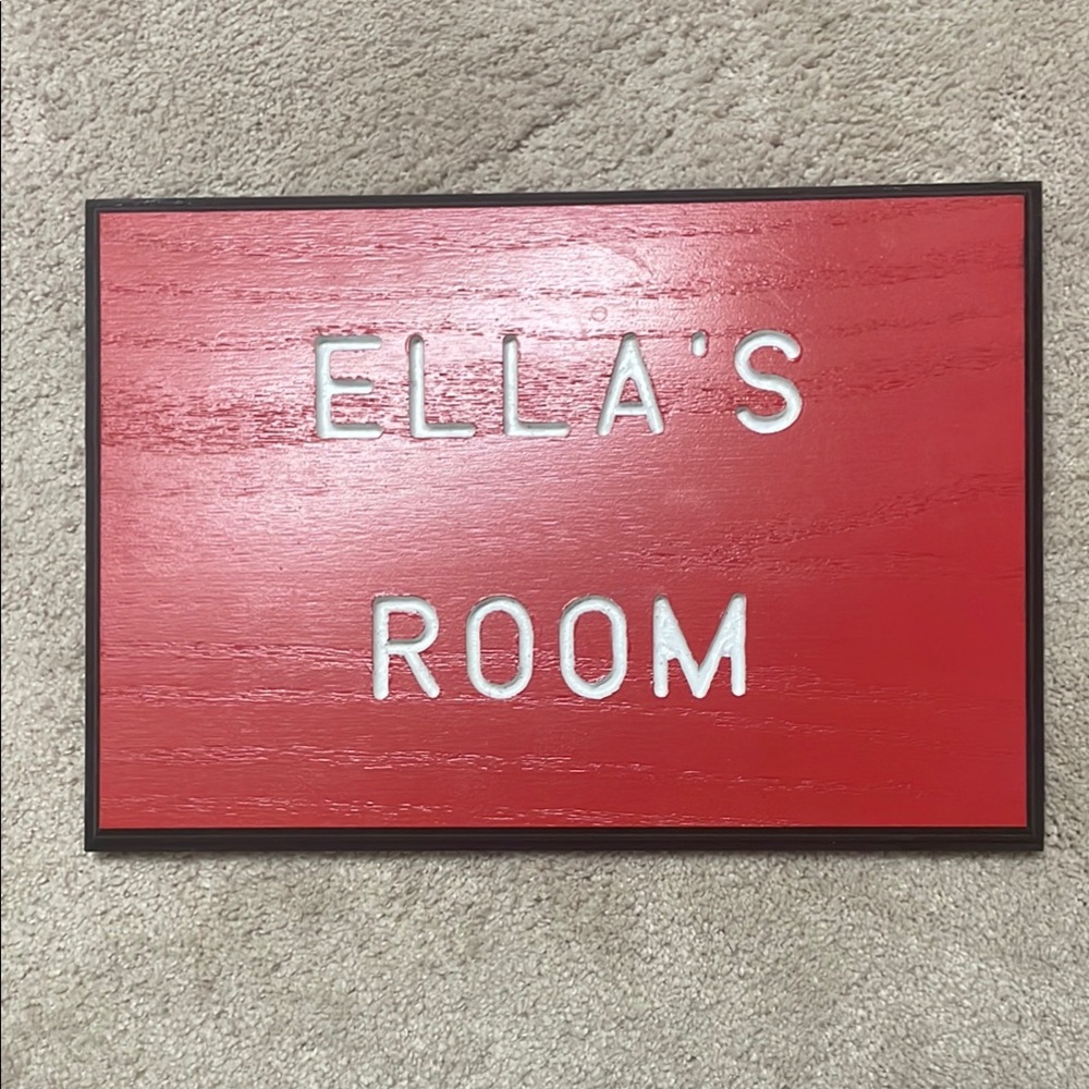 “Ella’s Room” sign